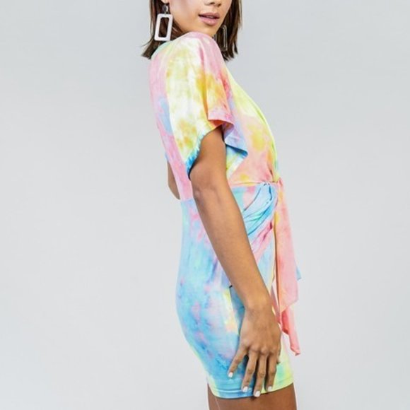 LAST CALL!!! 🚨 Pastel Tie-Dye Mini Dress - NWT - Picture 6 of 6